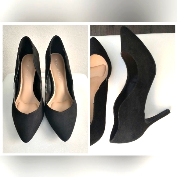Black Suede Curved Heels_Kelly & Katie - Picture 9 of 10